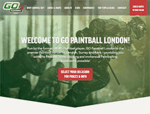 Tablet Screenshot of gopaintball.co.uk